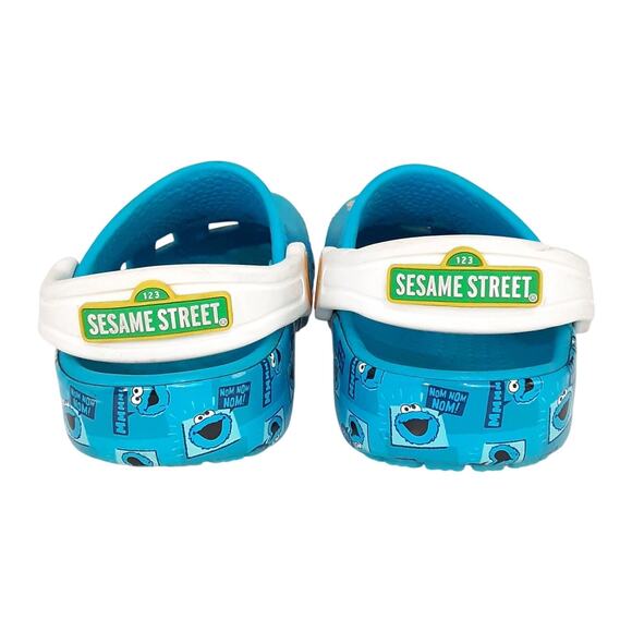 Crocs Sesame Street Cookie Monster Slip On Clogs Boys 7 Water Shoes Comfort - Picture 6 of 9